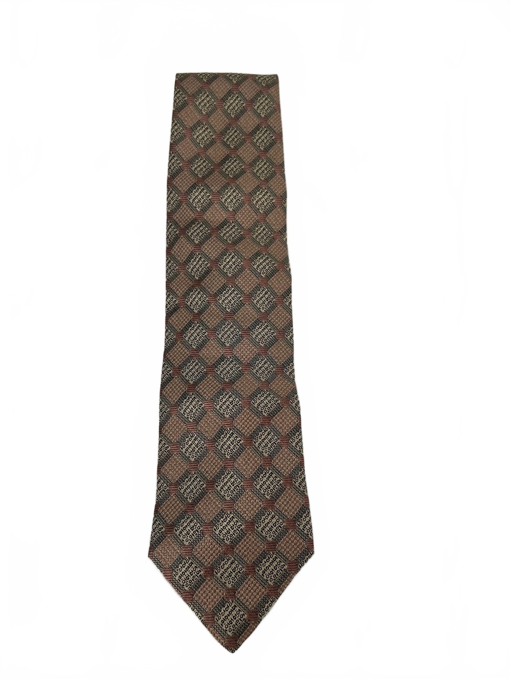Nordstrom Pink/Gray Silk Geometric Tie | OS Regular, Italy Made